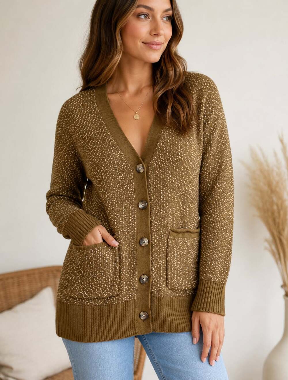 Madewell Maysfield Birdseye Cardigan Sweater Brown Merino Alpaca Wool XXS